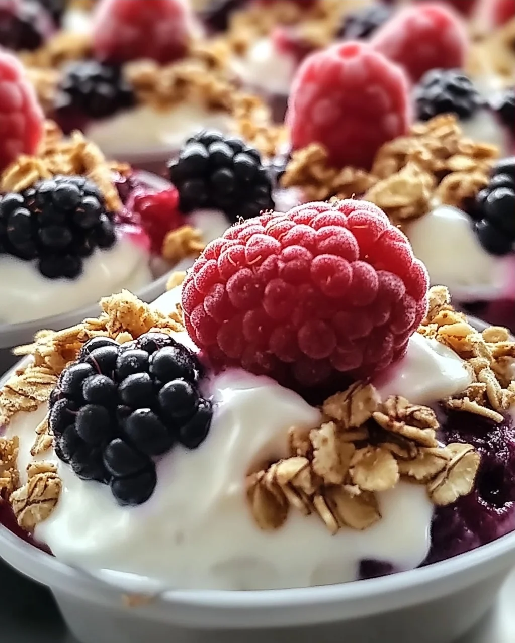 5-Zutaten Gefrorene Joghurt Granola Bissen für Snacks