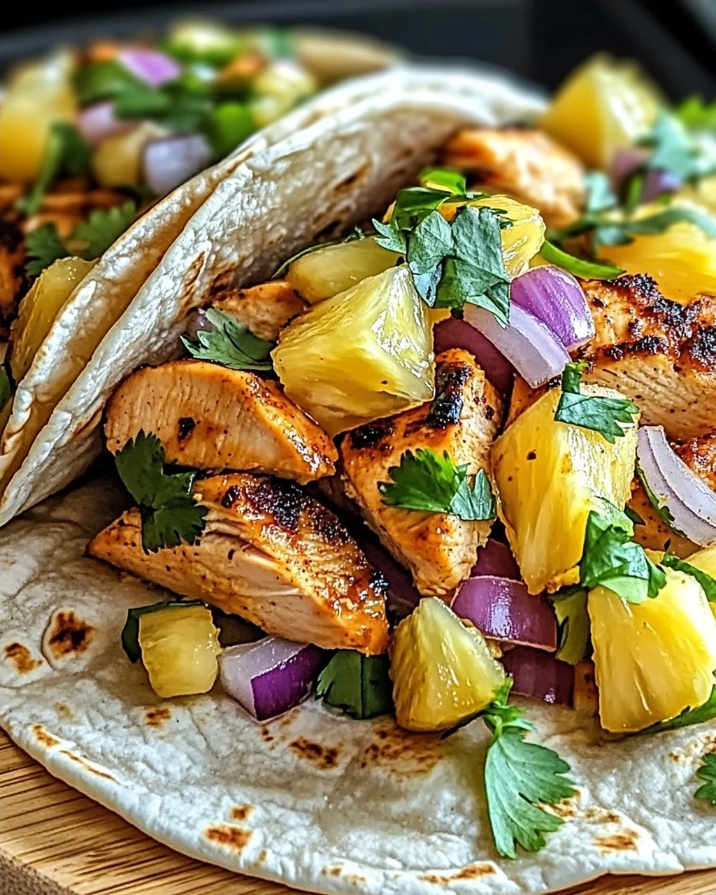 Ananas-Hühnchen-Tacos für den Sommergenuss