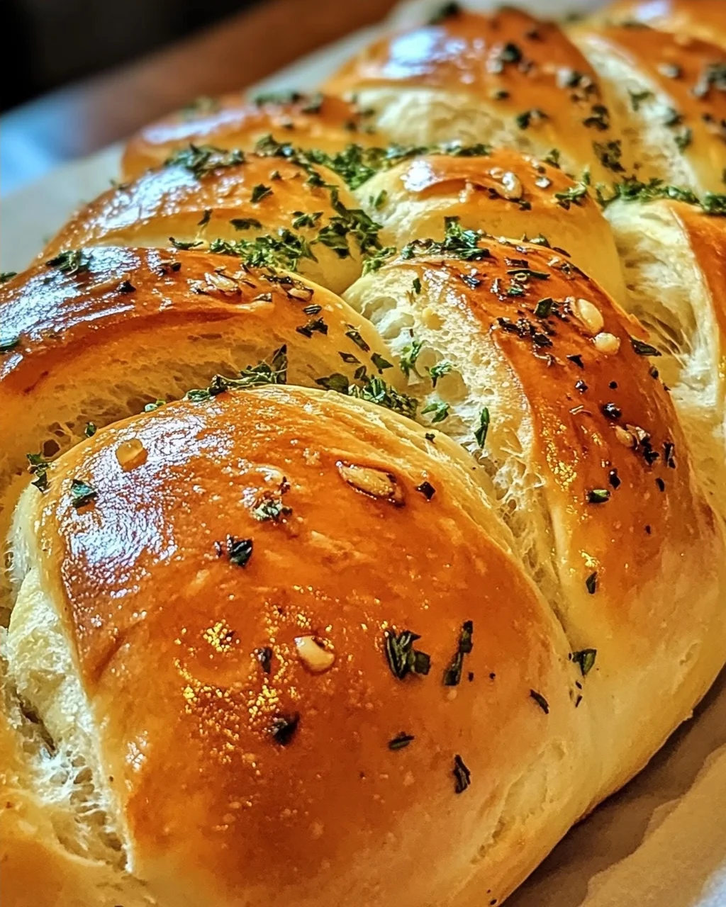 Aromatisches Knoblauch-Kräuter Zopfbrot für Genießer