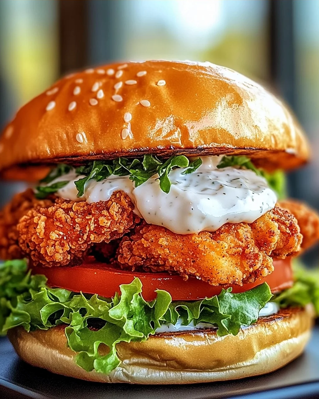 Cajun Crispy Chicken Sandwich mit Knoblauch-Aioli Rezept