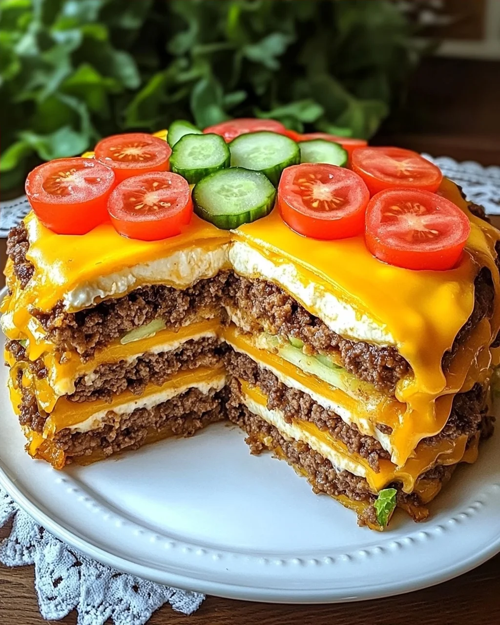 Cheeseburger-Torte