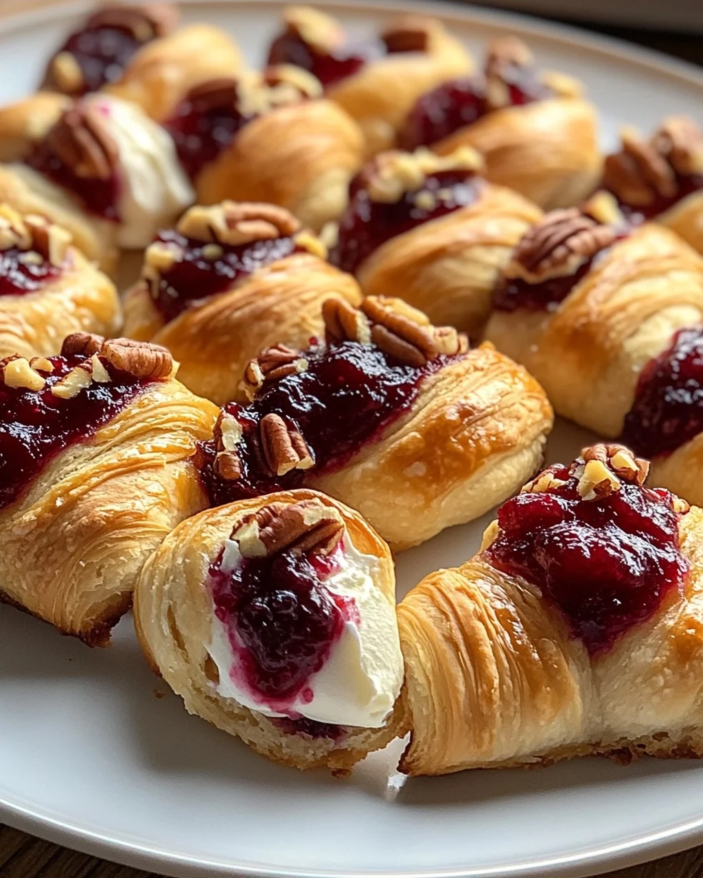 Cranberry Cream Cheese Crescent Bites