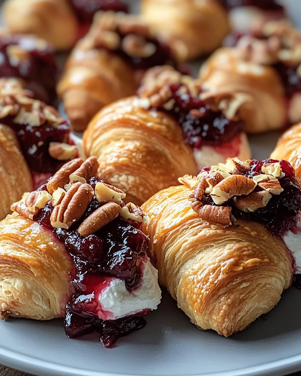 Cranberry Cream Cheese Crescent Bites