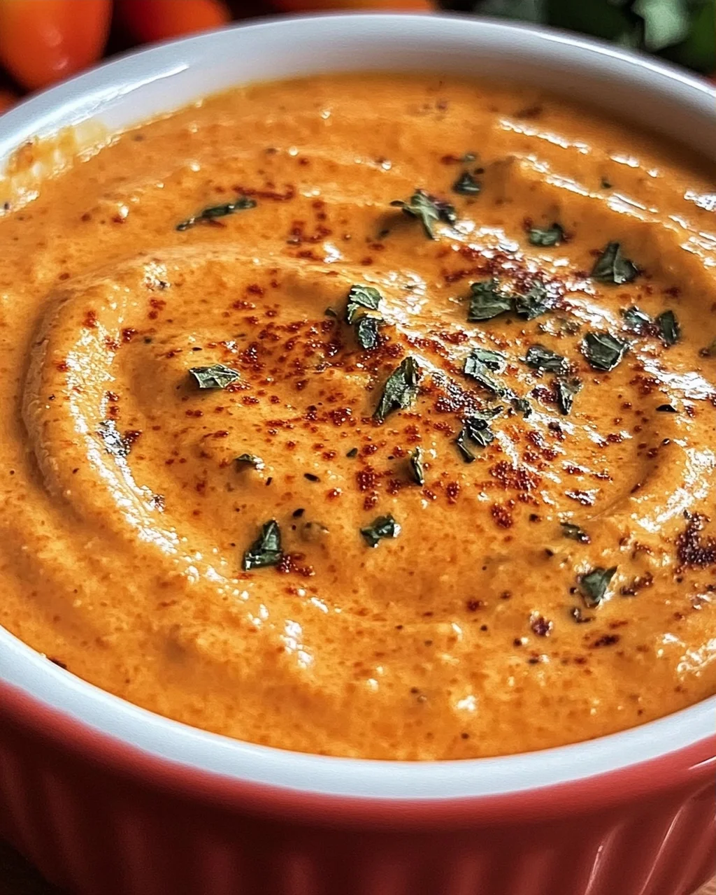 Creamy Roasted Red Pepper Dip