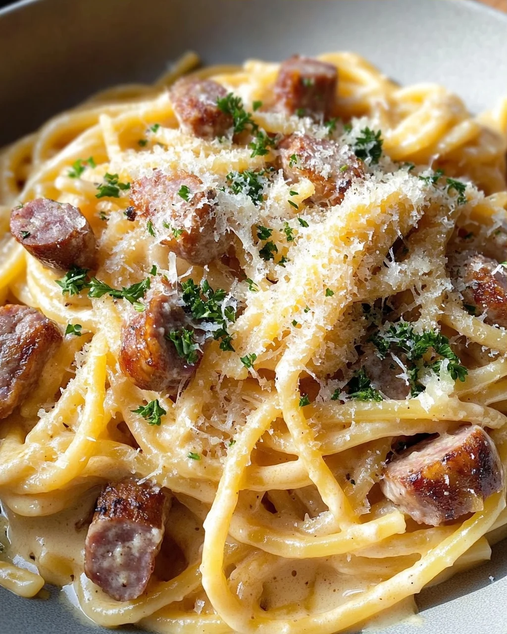 Cremige Salsiccia-Carbonara