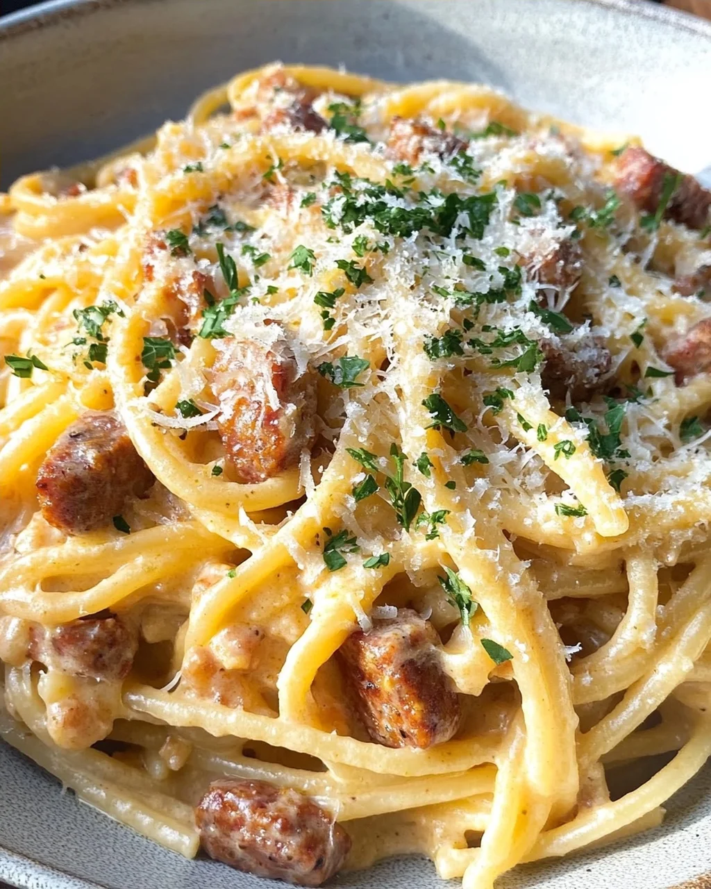 Cremige Salsiccia-Carbonara