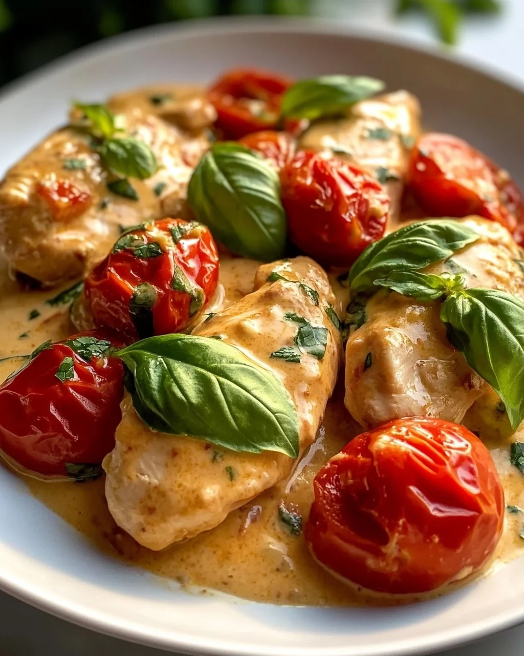 Cremiges Hähnchen mit Tomaten & Basilikum – Schnell & Lecker!