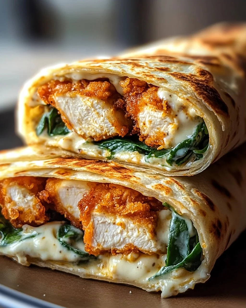 Crispy Air Fryer Chicken Mozzarella Wraps