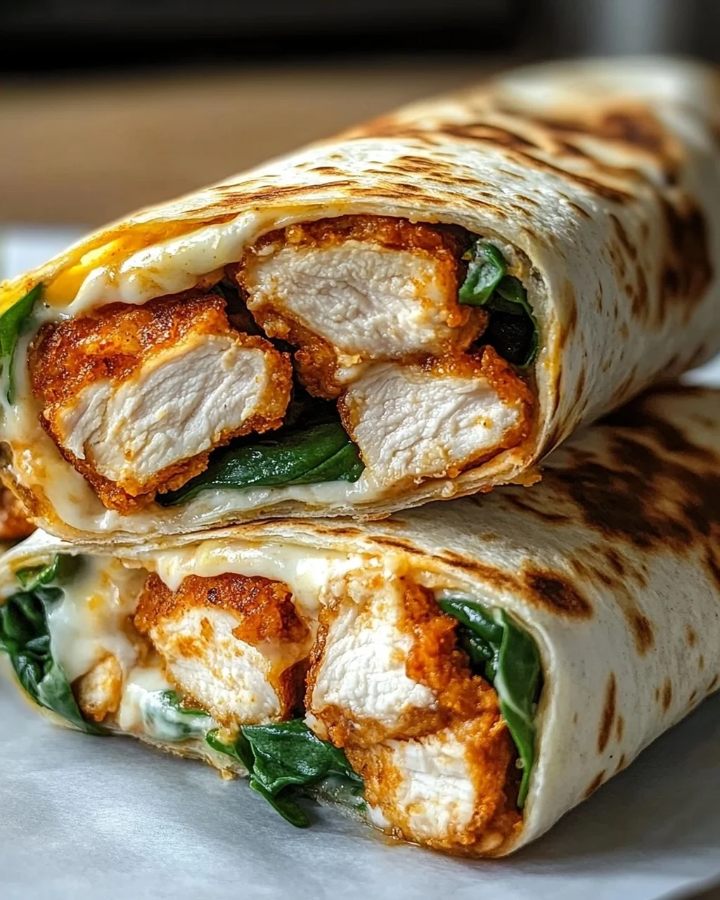 Crispy Air Fryer Chicken Mozzarella Wraps