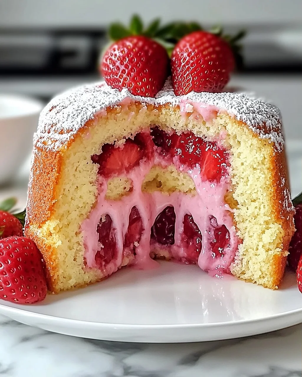 Erdbeer-Milchshake-Pfundkuchen für jeden Anlass