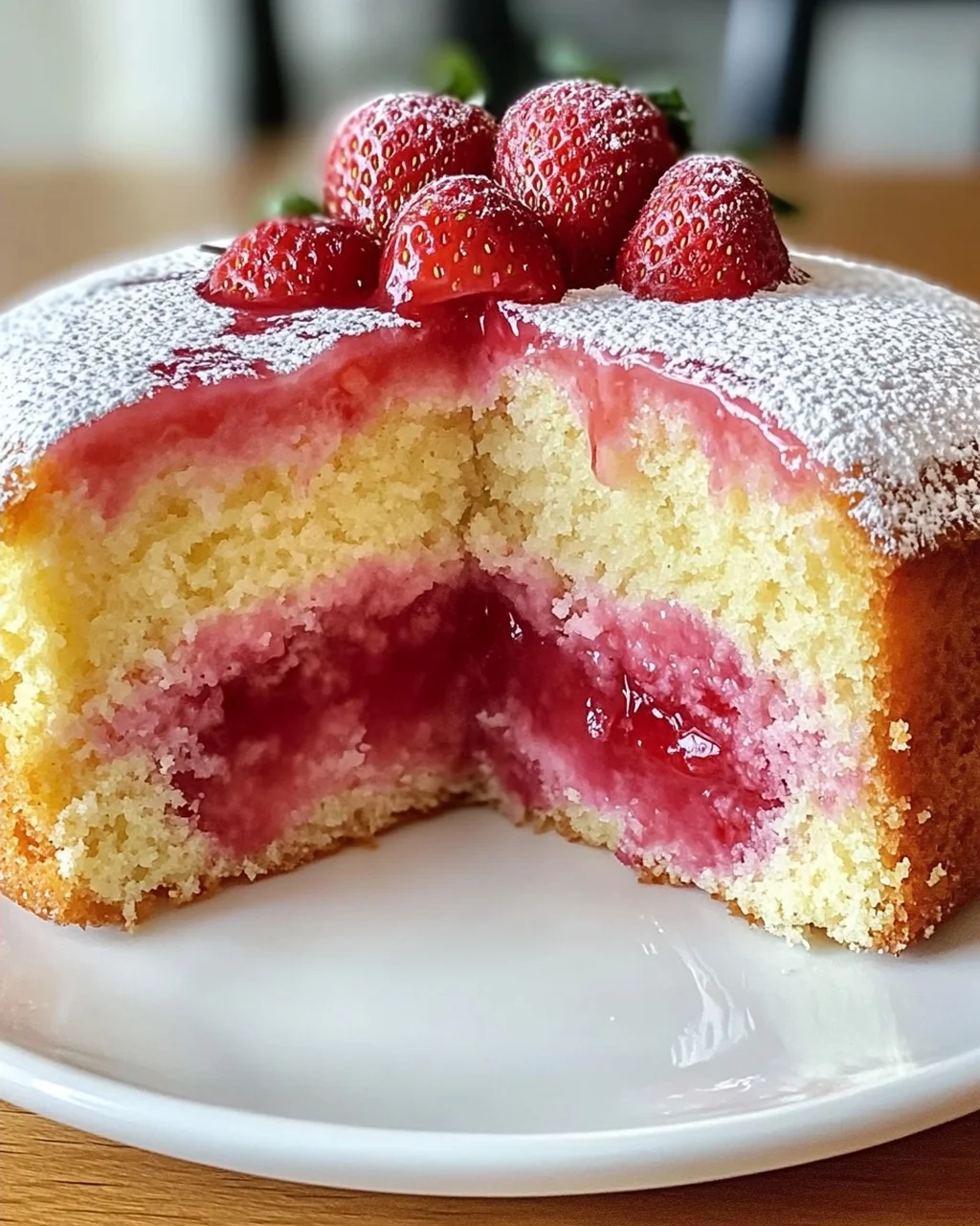 Erdbeer-Milchshake-Pfundkuchen für jeden Anlass