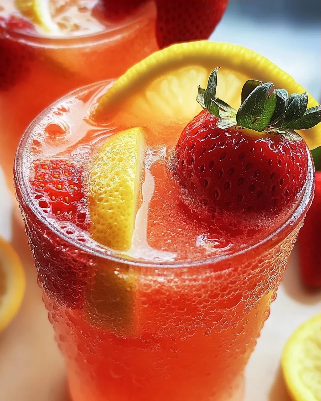 Erdbeer-Zitronen-Limonade selber machen ohne Zucker