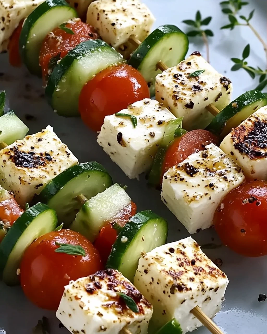 Feta Spieße mit Gurke: Lecker, leicht & schnell zubereitet
