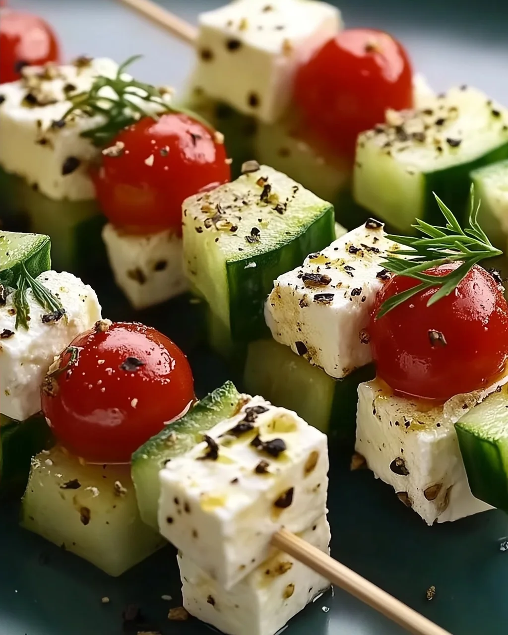 Feta Spieße mit Gurke: Lecker, leicht & schnell zubereitet