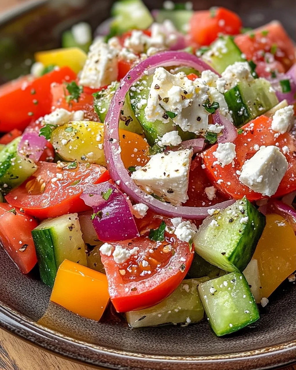 Griechischer Bauernsalat (einfaches Salat Rezept)
