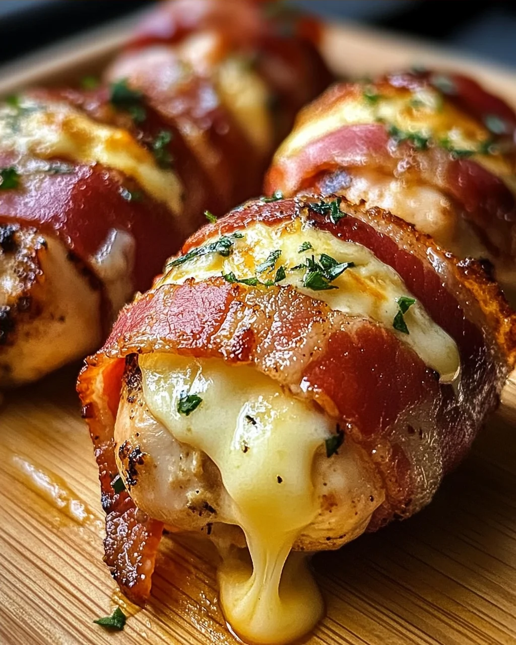 Hähnchenfilet im Speckmantel mit Käsefüllung