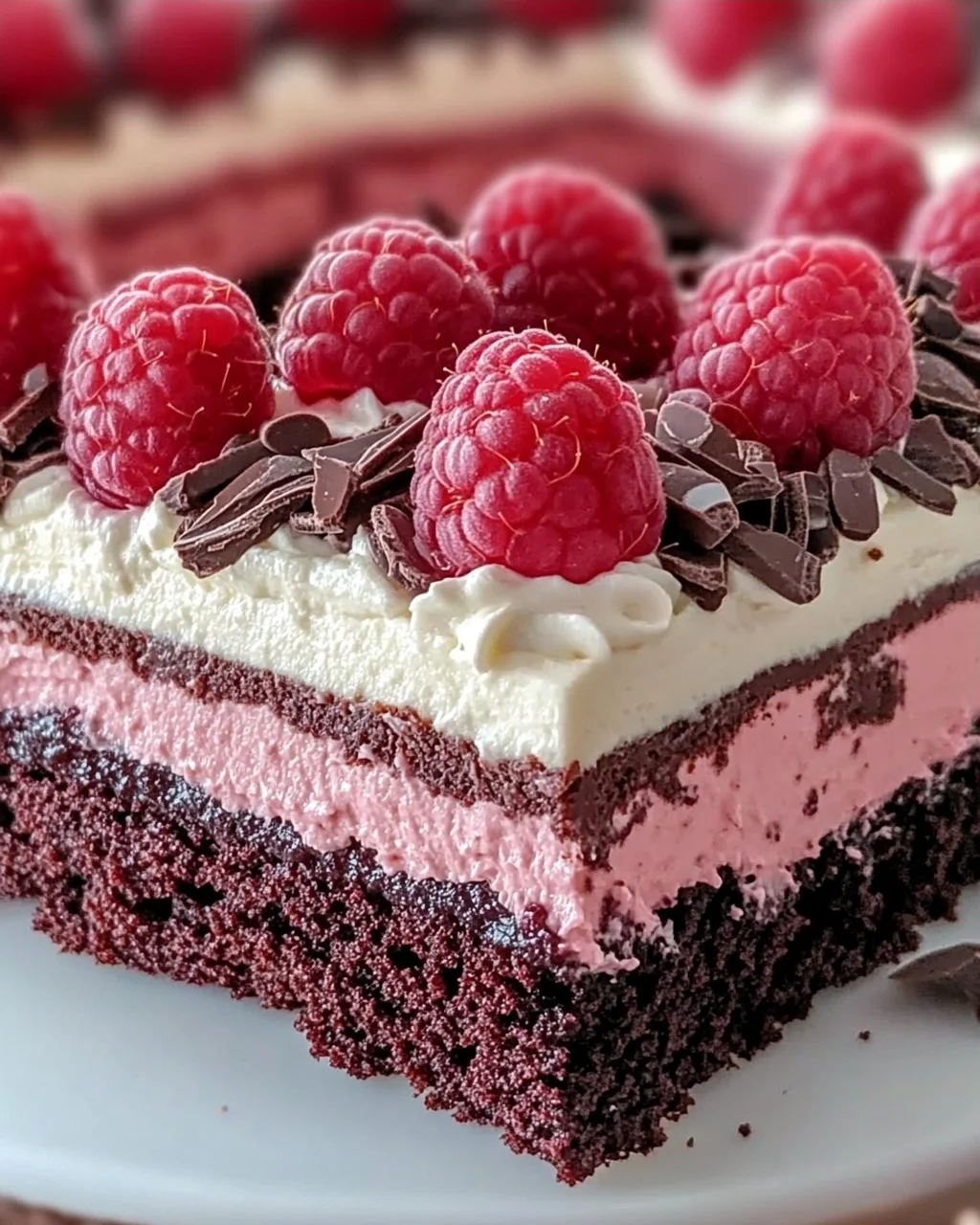 Himbeer Schoko Brownie Torte