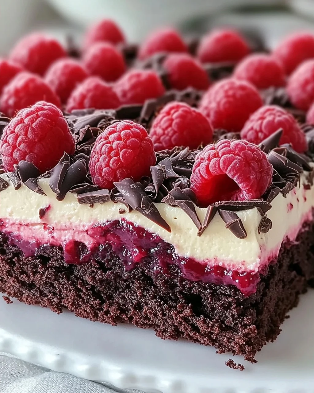 Himbeer Schoko Brownie Torte