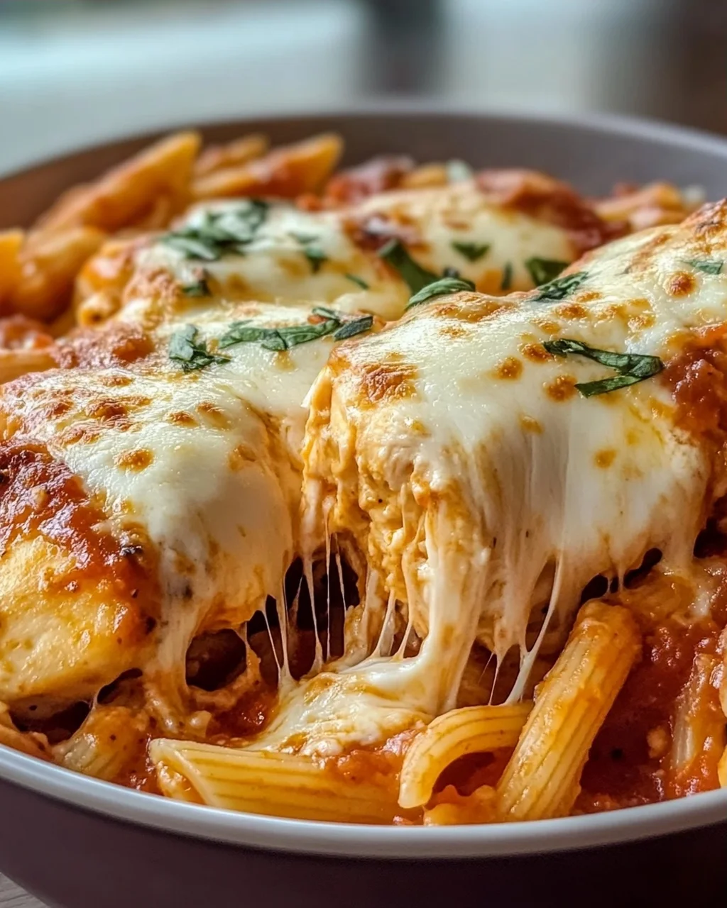 Hüttenkäse Hähnchen Parm Bowl für den schnellen Genuss