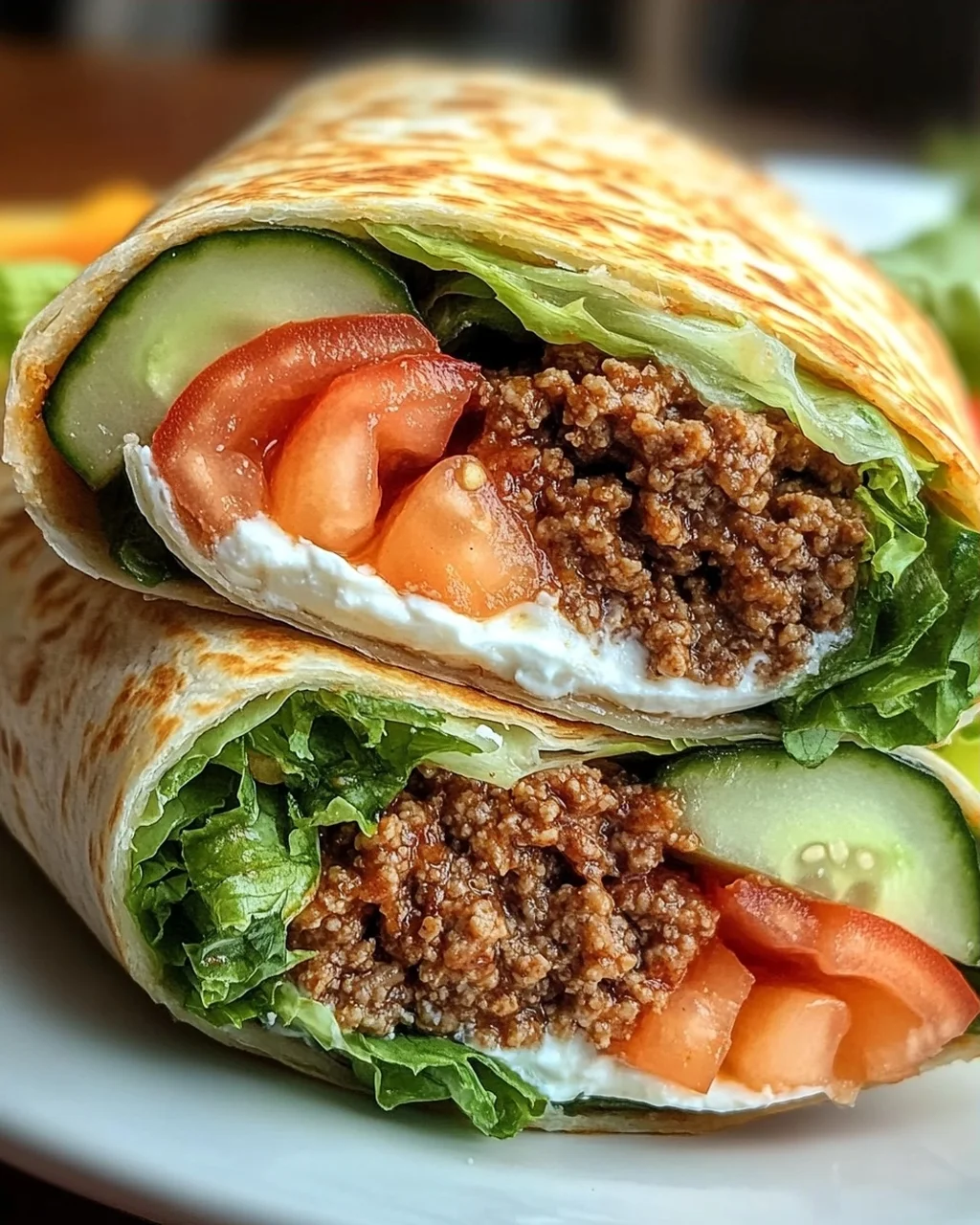 Kalorienarmer Burger-Wrap unter 250 Kalorien