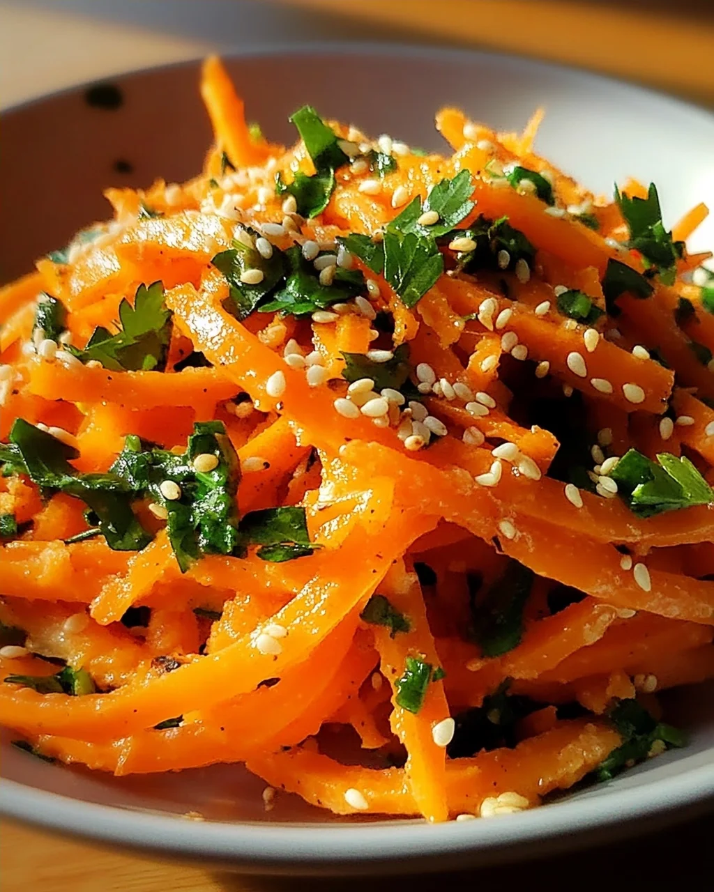 Karottensalat mit Ingwer-Sesam-Dressing – Lecker und gesund!