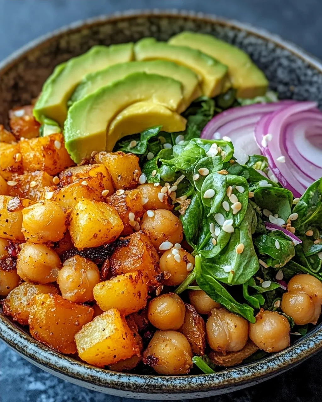 Kartoffel-Bowl mit Kichererbsen