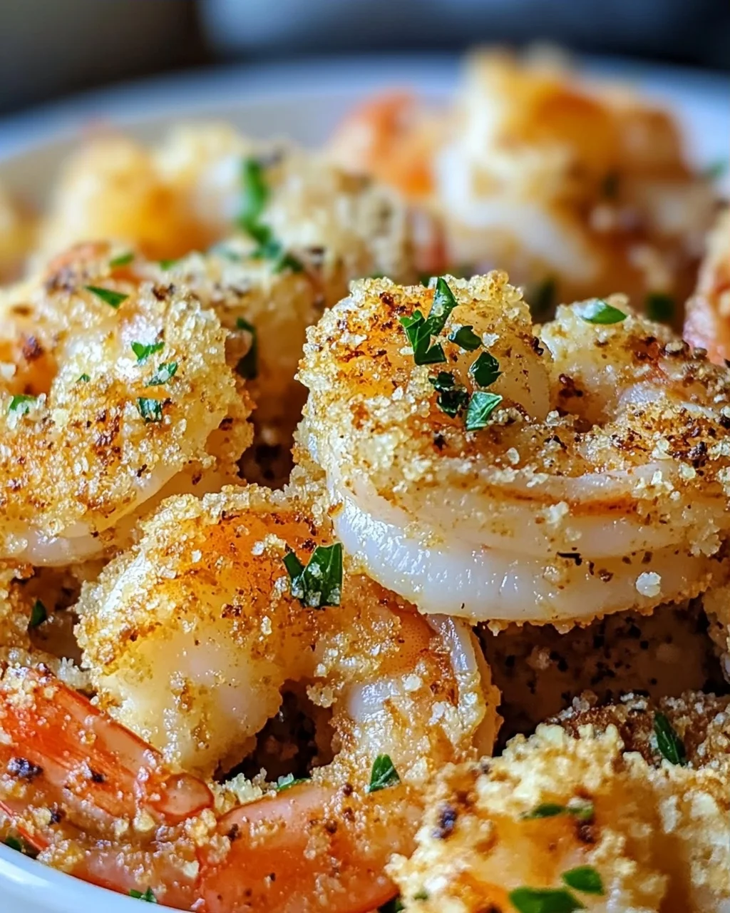 Knoblauch Parmesan Garnelen aus der Heißluftfritteuse