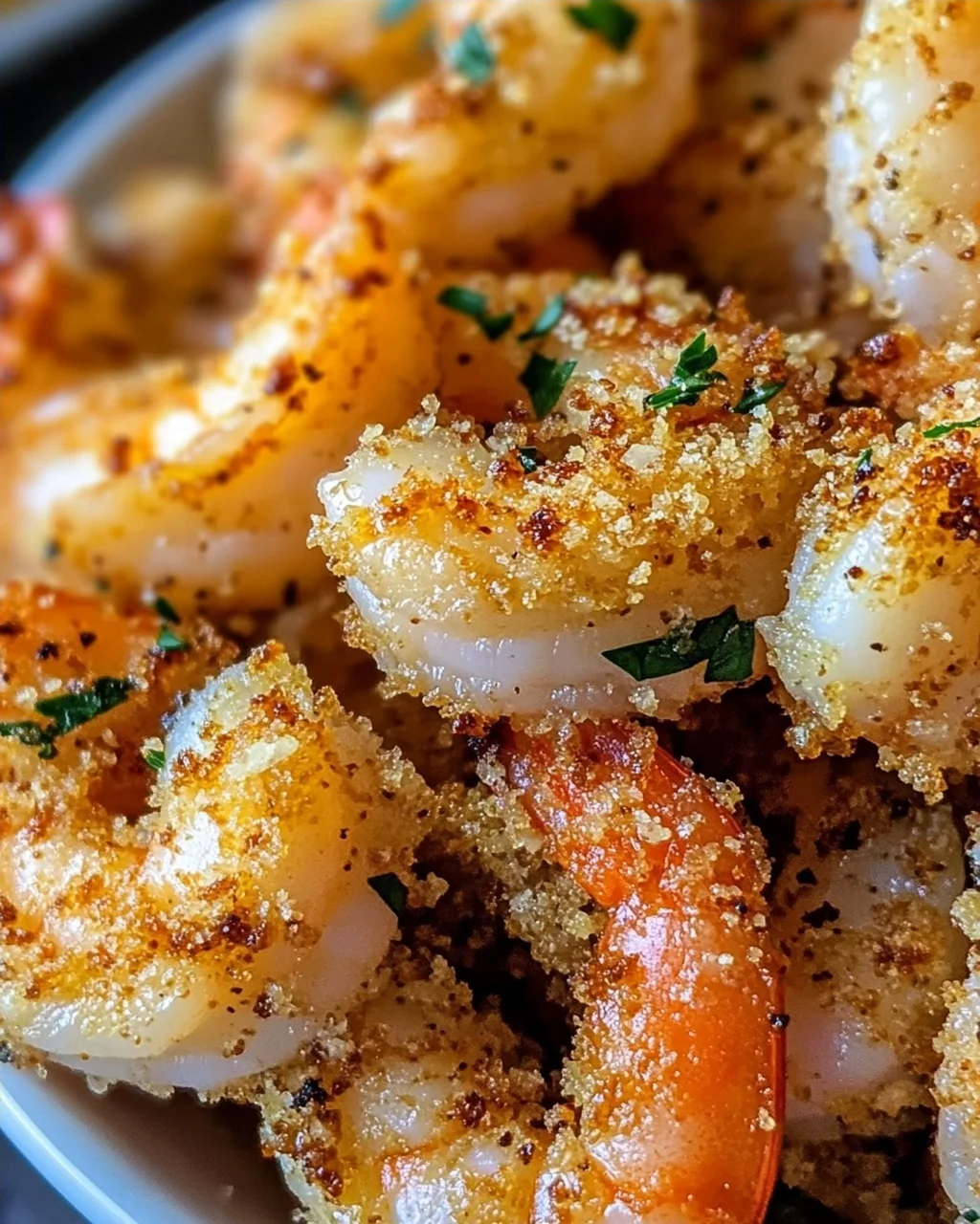 Knoblauch Parmesan Garnelen aus der Heißluftfritteuse
