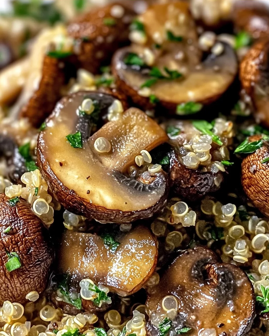 Knoblauchige Pilz-Quinoa für Genussmomente