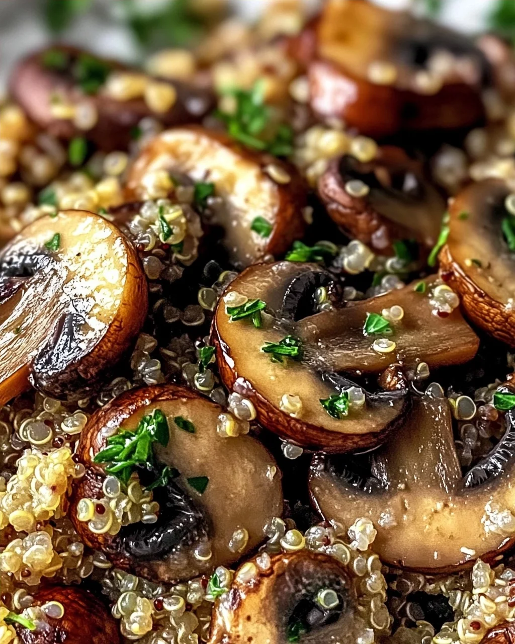 Knoblauchige Pilz-Quinoa für Genussmomente