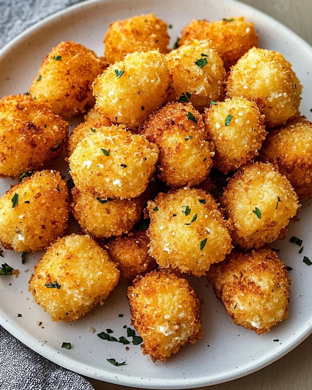 Knusprige Cottage Cheese Tots: Nur Zutaten, so lecker!