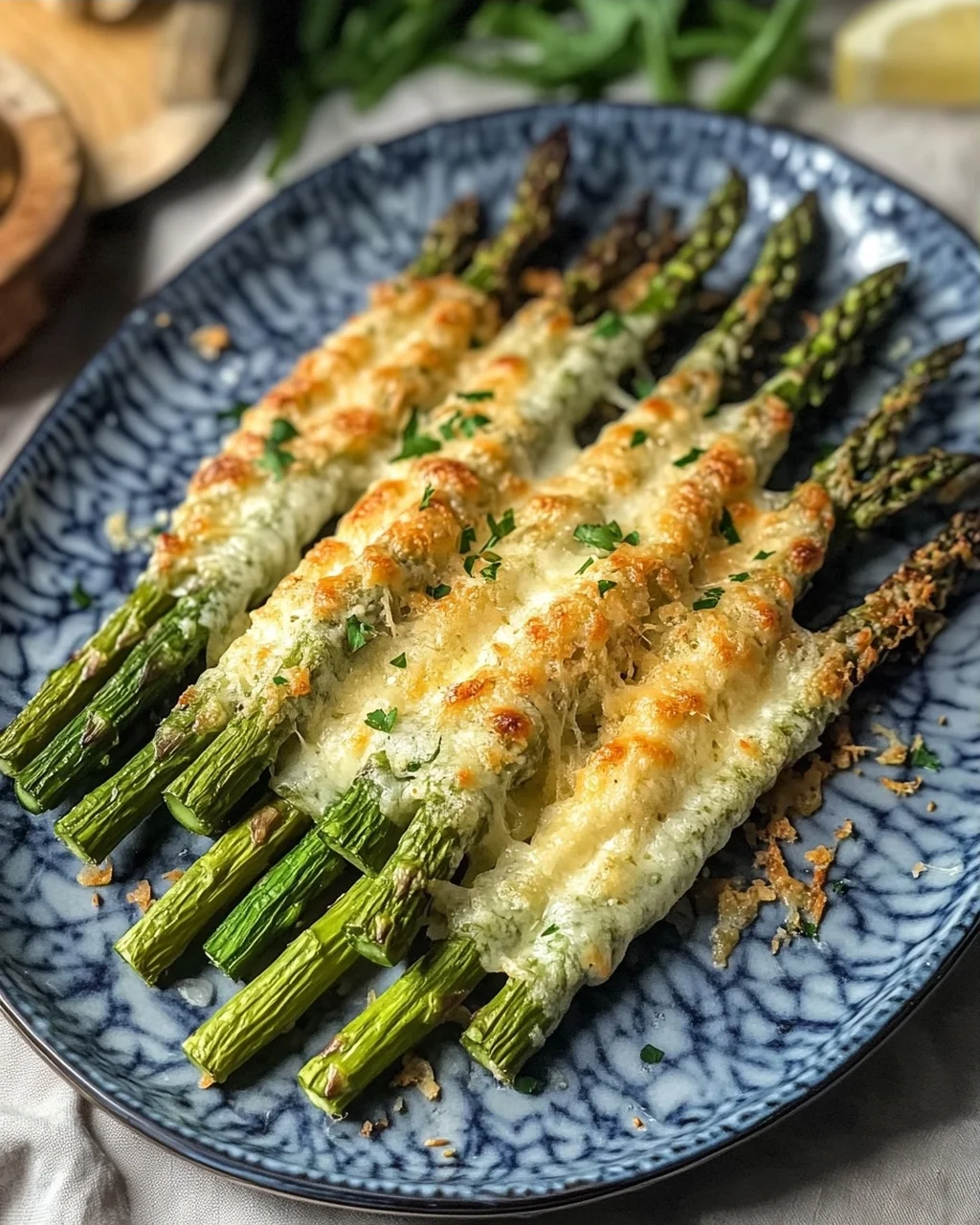 Knuspriger Parmesan Spargel aus dem Ofen