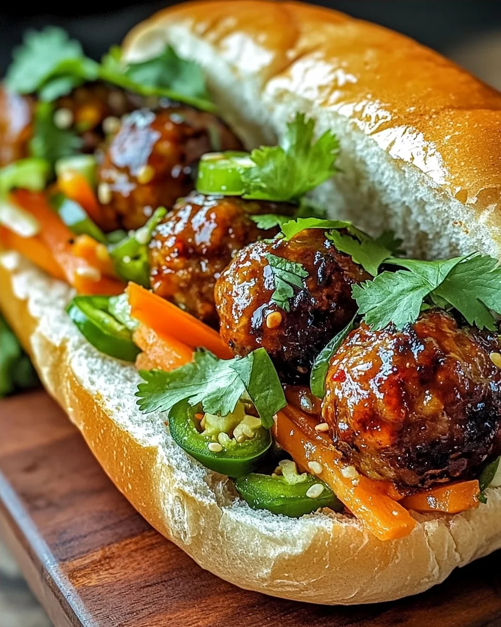 Koreanisches BBQ-Fleischbällchen Banh Mi für Genießer
