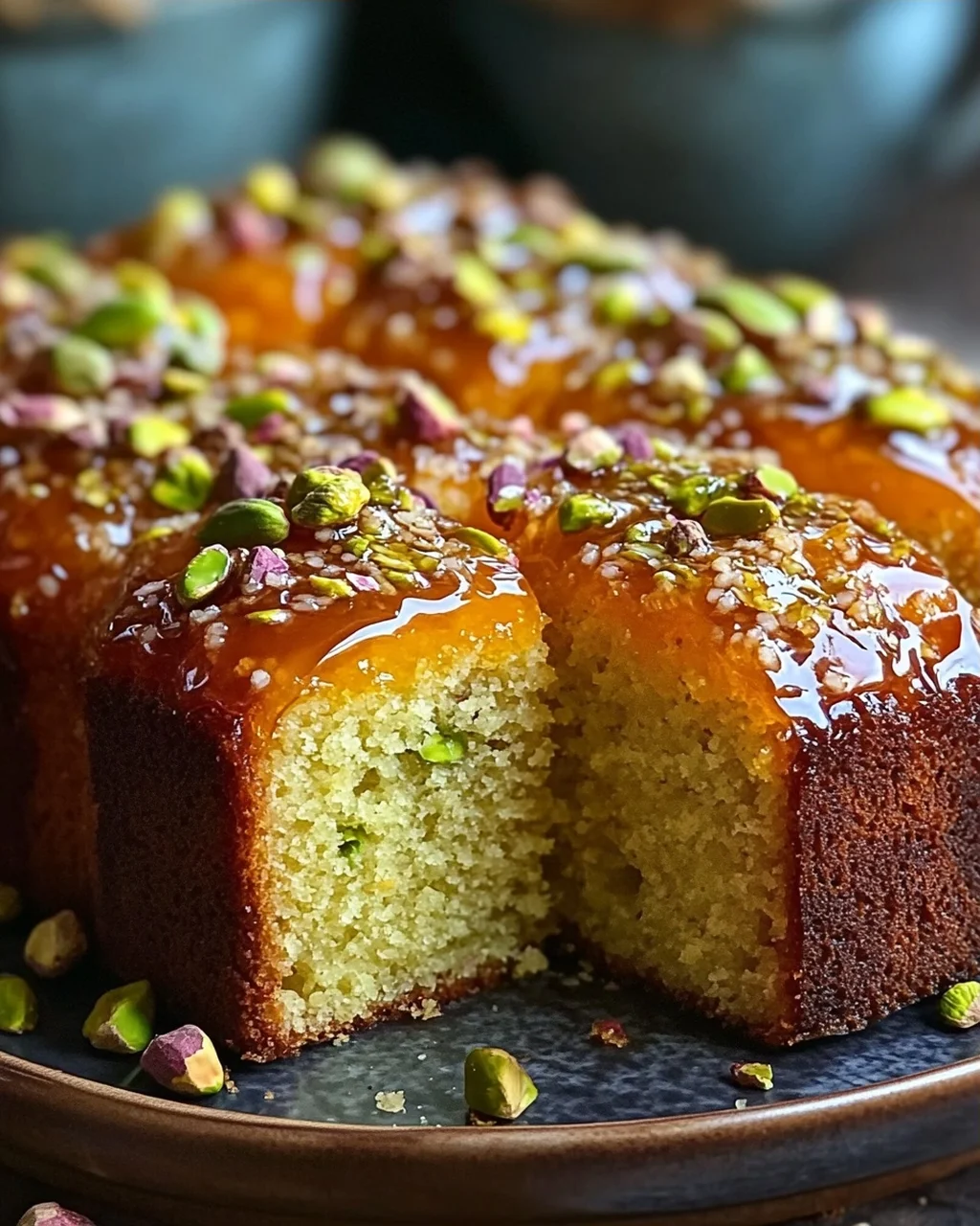 Köstlicher Kardamom Orangen Pistazien Tee Kuchen Rezept
