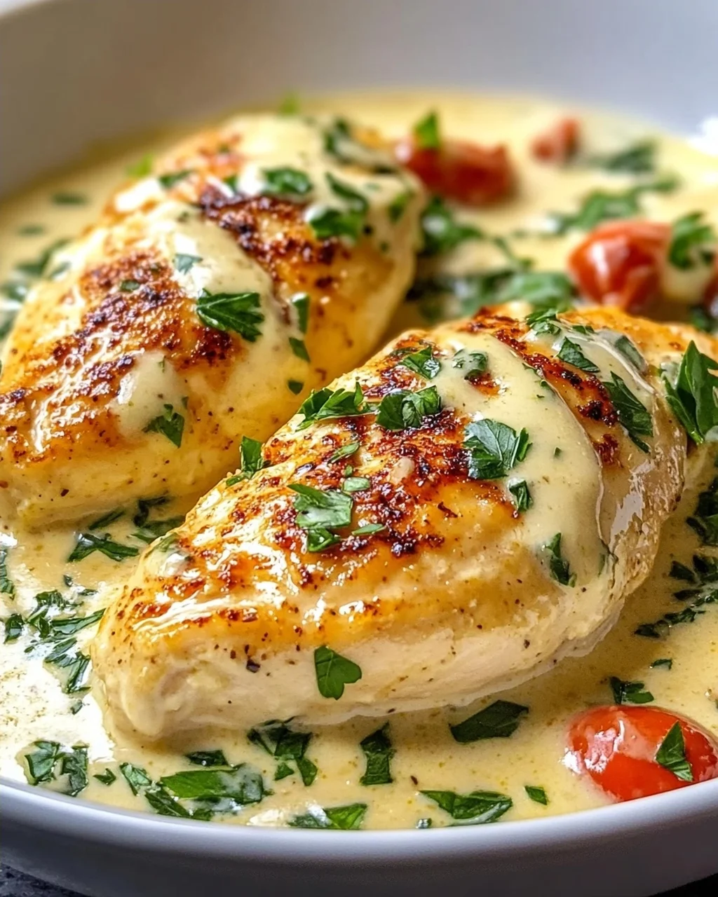 Köstliches Hähnchenfilet in cremiger Frischkäse-Parmesan-Soße