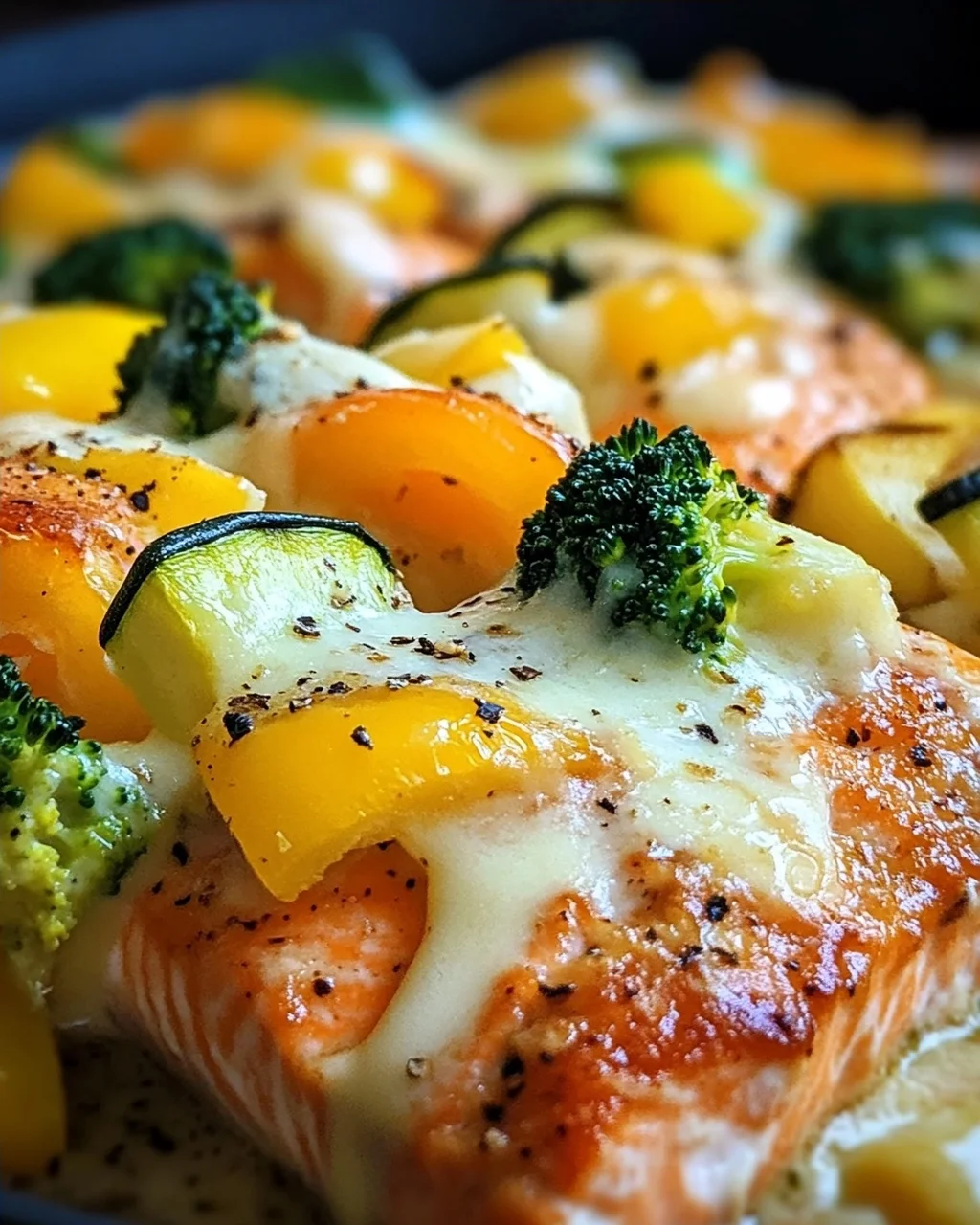 Lachsauflauf mit Gemüse