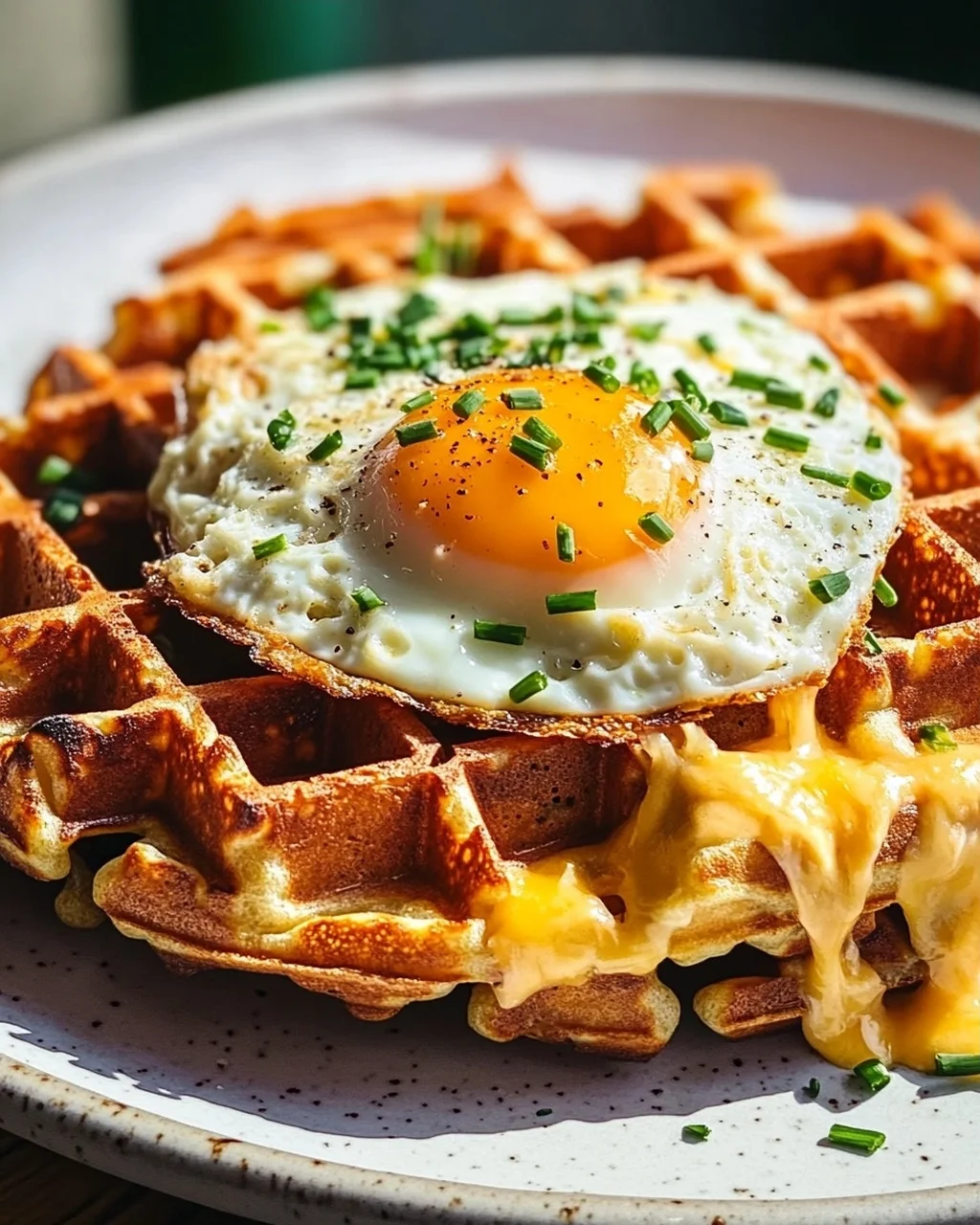 Lecker: Ei & Käse Hash Brown Waffeln – Perfektes Frühstück!