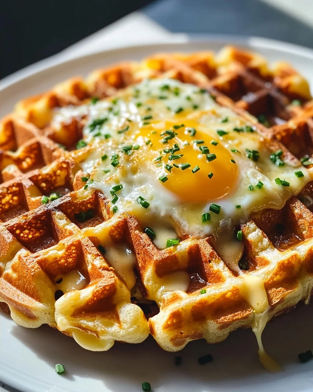 Lecker: Ei & Käse Hash Brown Waffeln – Perfektes Frühstück!