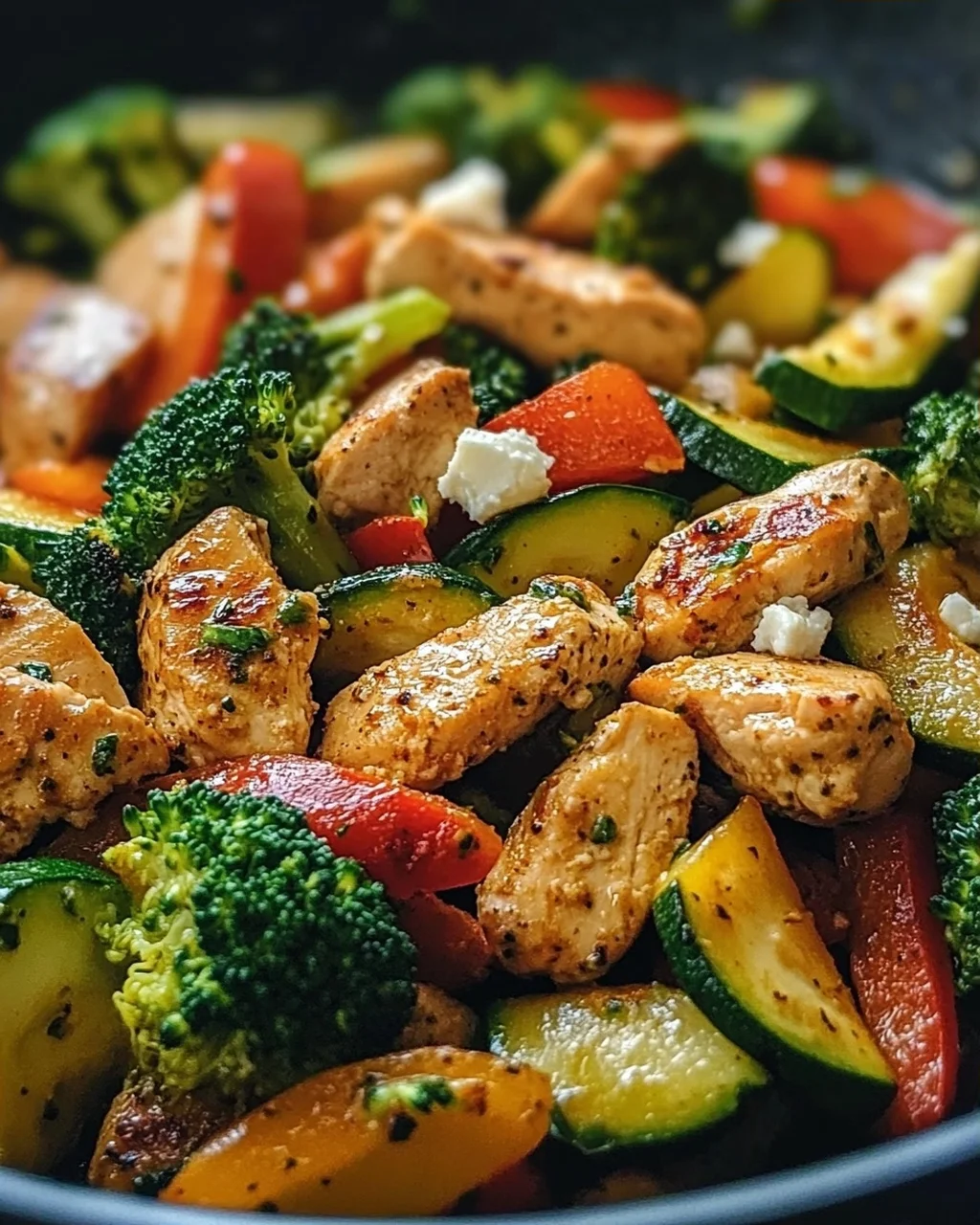 Leckere Low Carb Hähnchenpfanne mit Gemüse Rezept