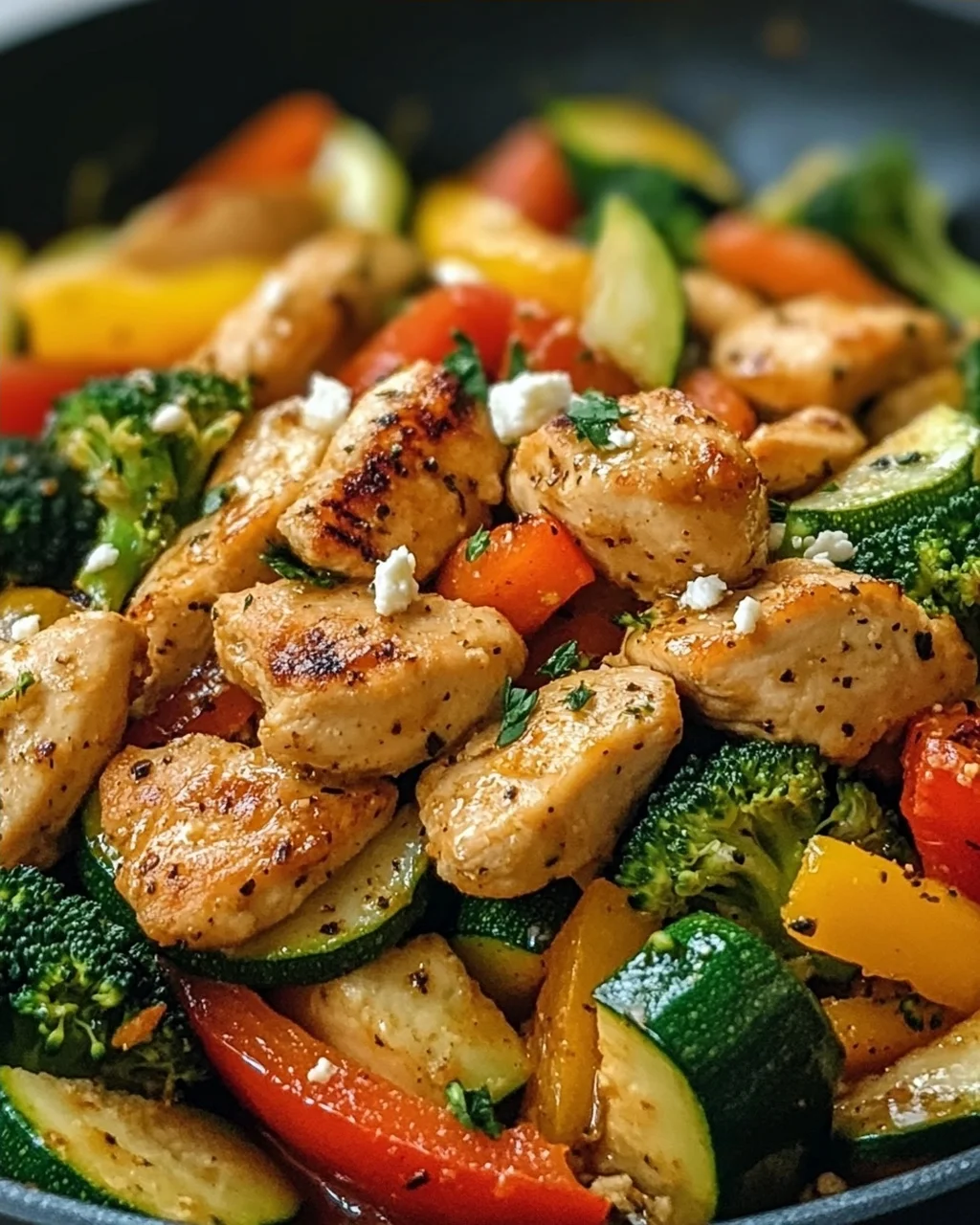 Leckere Low Carb Hähnchenpfanne mit Gemüse Rezept