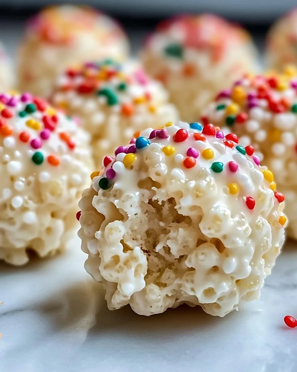Leckere White Chocolate Rice Krispie Balls selbstgemacht!