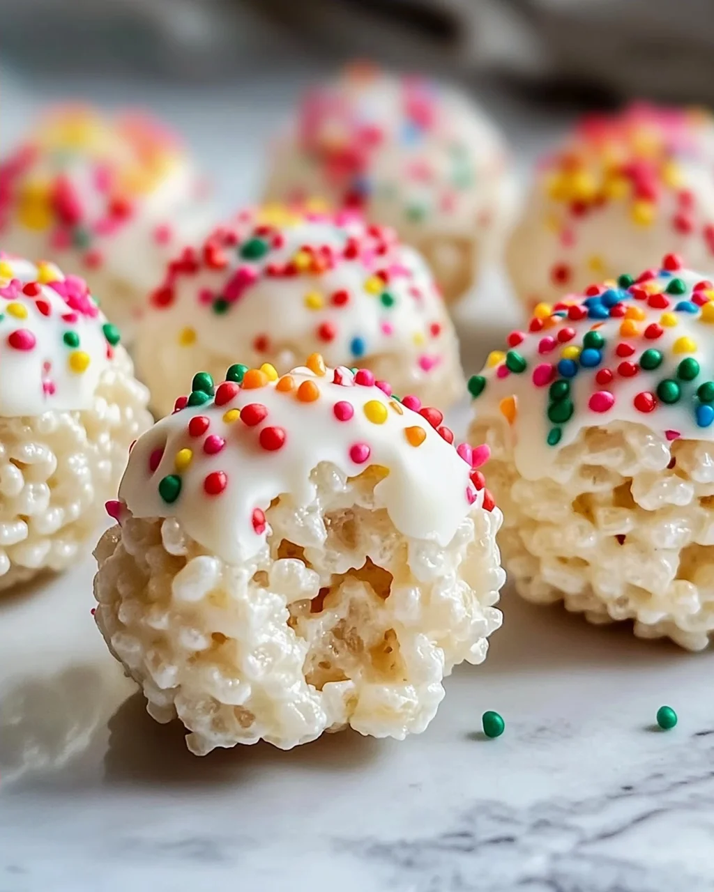 Leckere White Chocolate Rice Krispie Balls selbstgemacht!