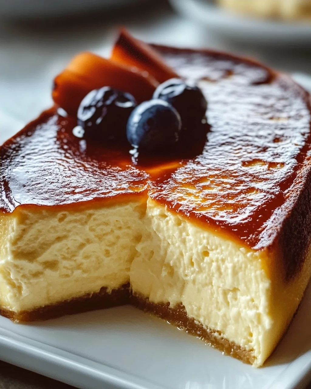 Leckeres Burnt Basque Cheesecake aus der Kastenform