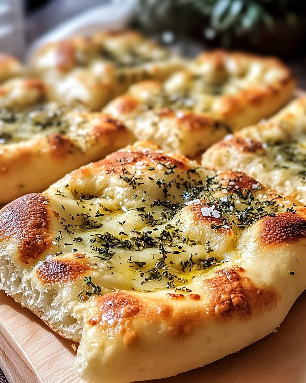 Leckeres Pizzabrot mit Knoblauch und Kräutern Rezept