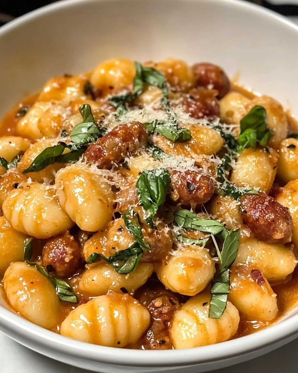 Pfannen-Cremige Gnocchi mit Wurst in 30 Minuten