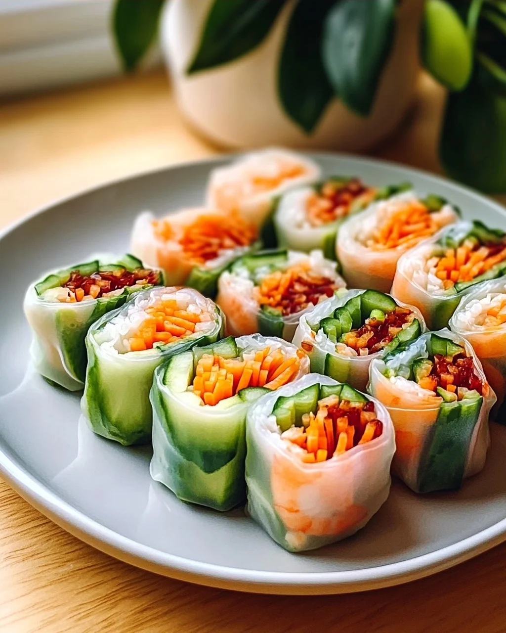 Reispapier Frühlingsrollen – Sushi-Style Rolle einfach & lecker