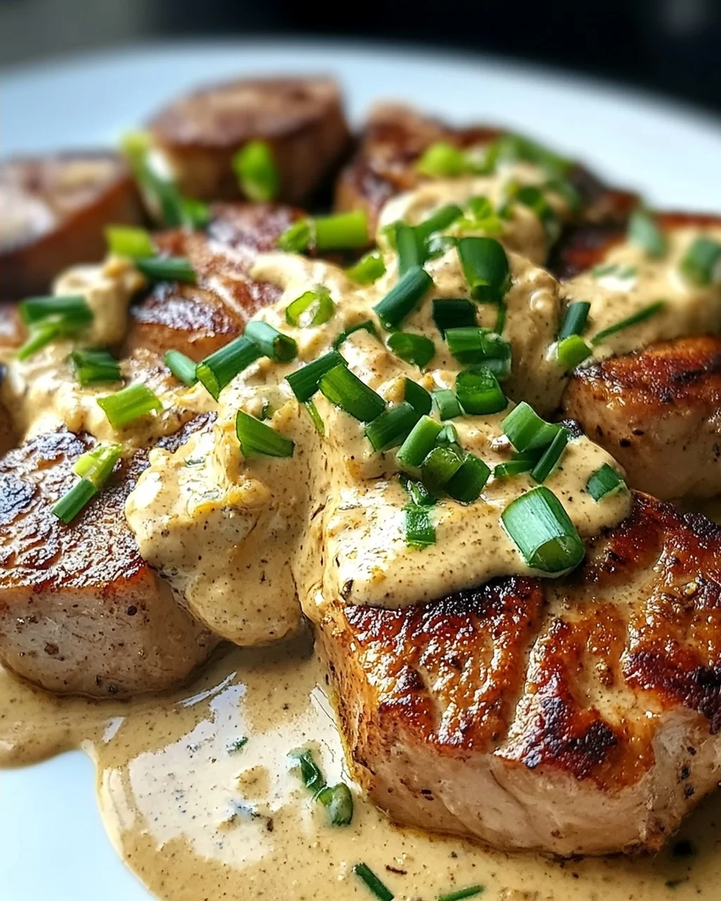 Schweinefilet in cremiger Sahnesauce