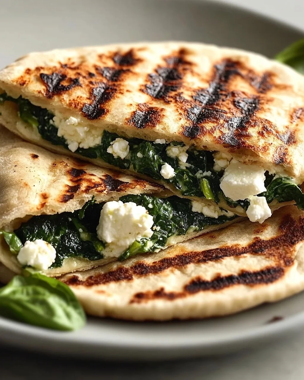 Spinach and Feta Stuffed Grilled Pita – Delicious and Healthy!