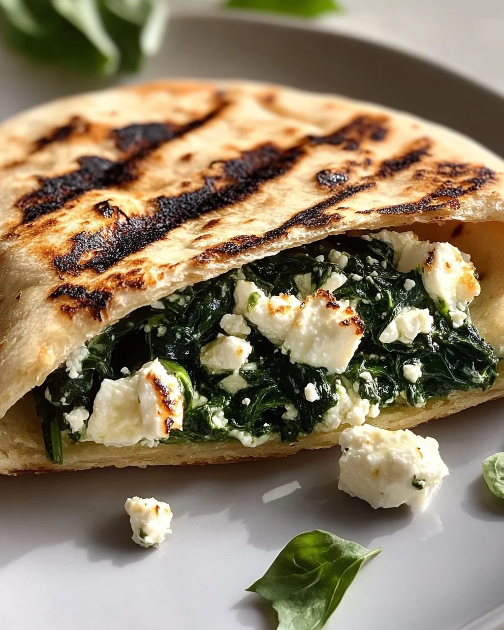 Spinach and Feta Stuffed Grilled Pita – Delicious and Healthy!