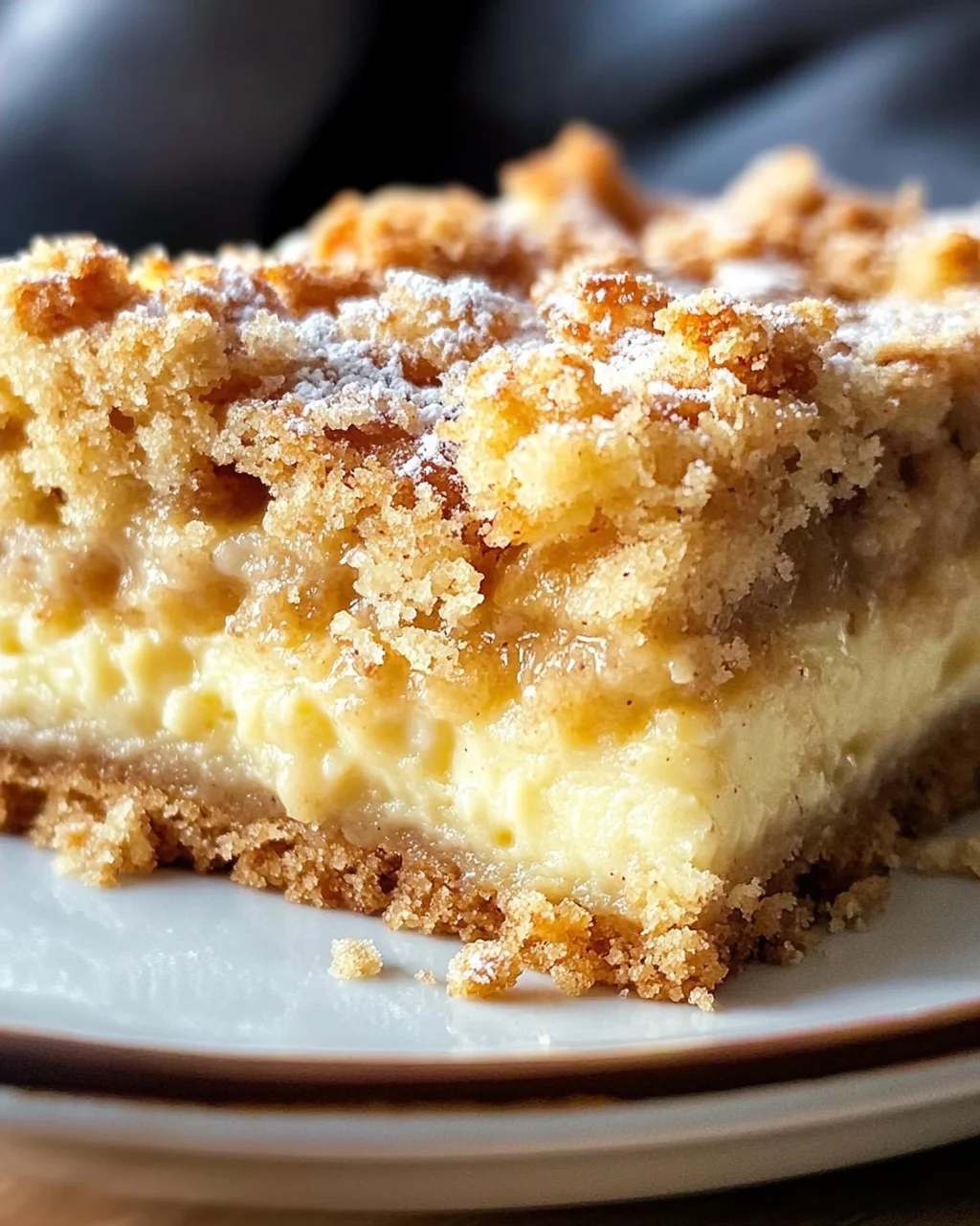 Streuselkuchen mit Pudding vom Blech